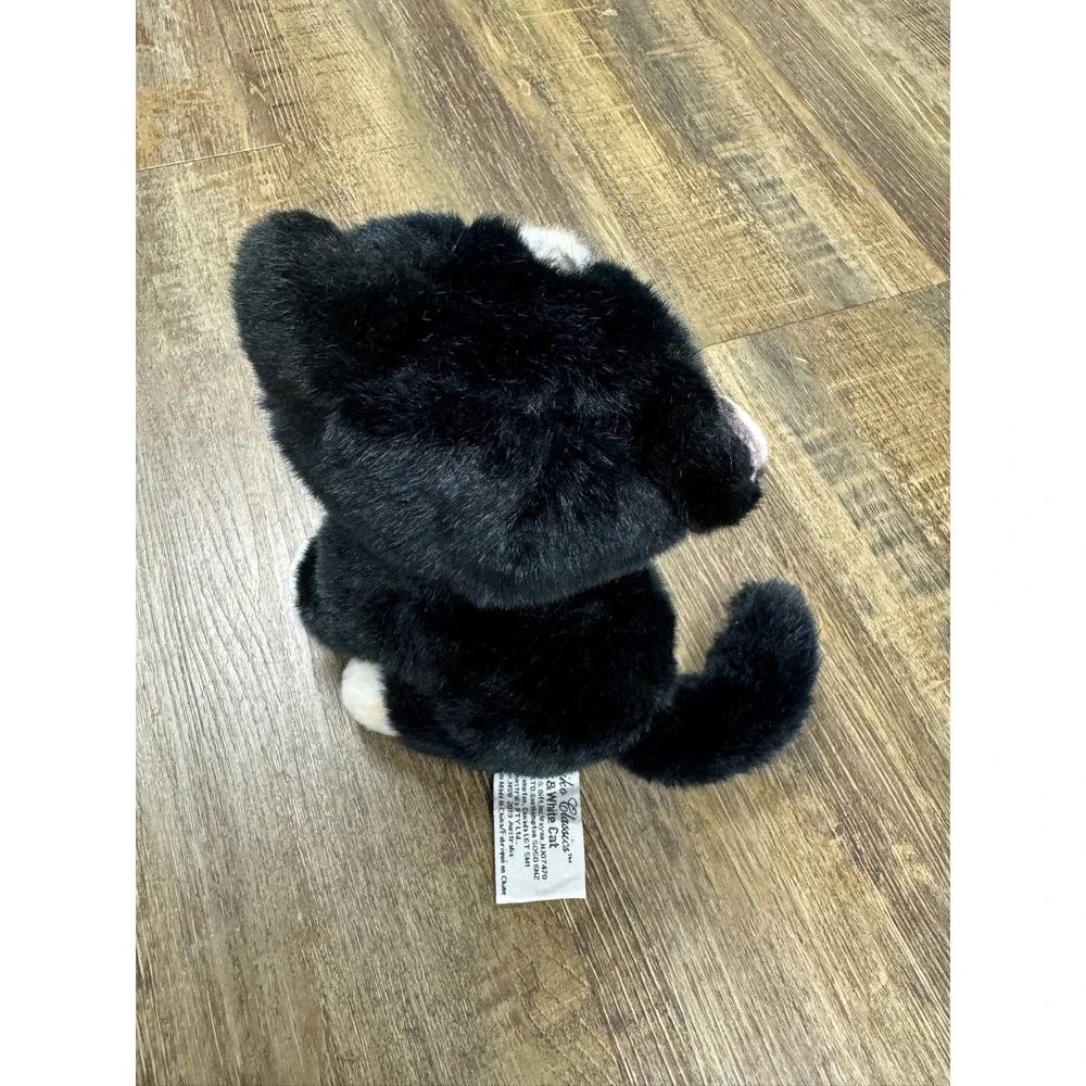 Russ‎ Berrie Yomiko Classics Black White Tuxedo Cat Plush Stuffed Animal 35748